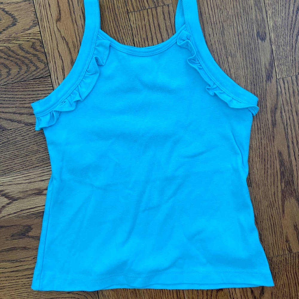 Sz. 12 Girls Ruffle knit tank top by Chez Ami.